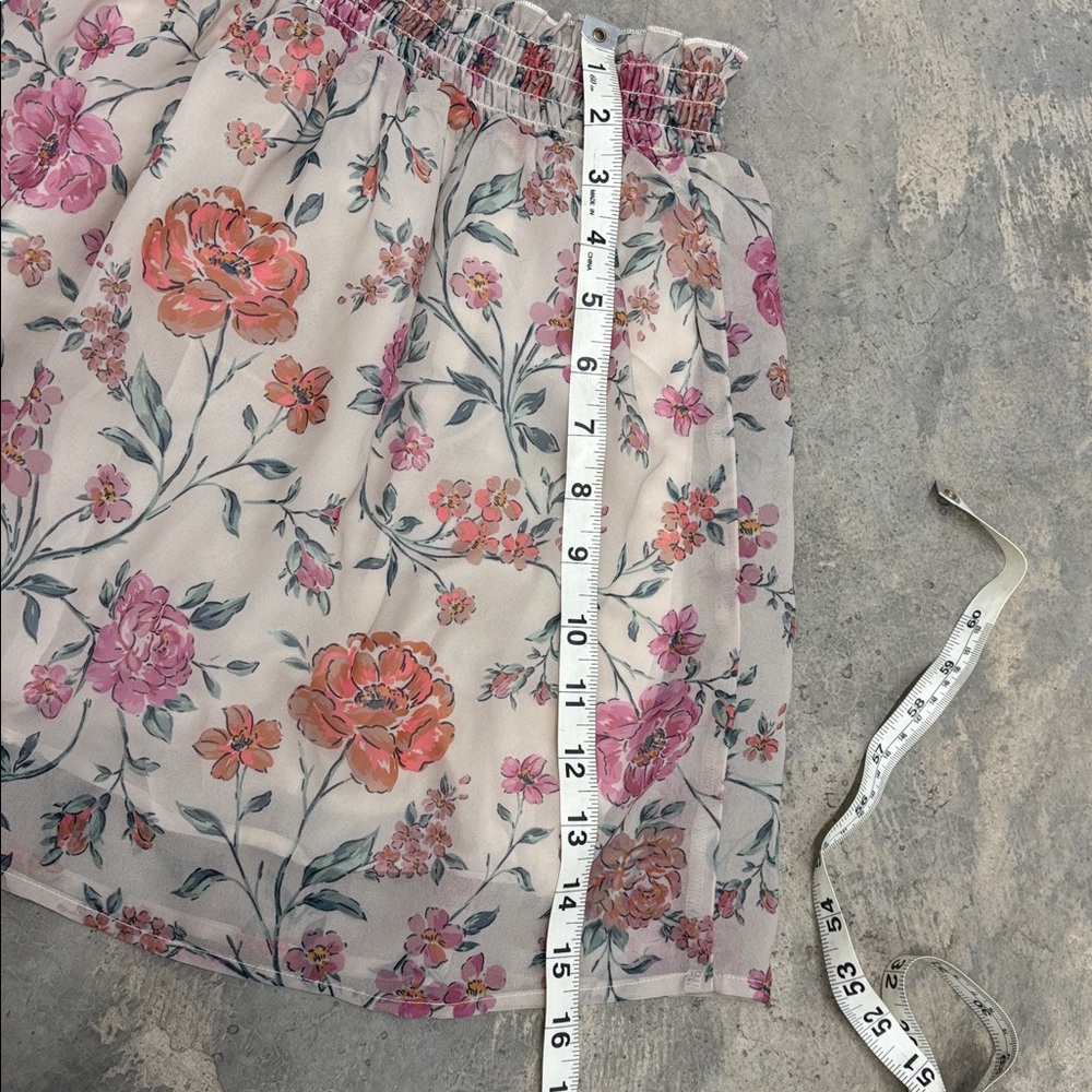 Anthropologie Saltwater Luxe Floral Pastel Flowy Mini Skirt - Picture 5 of 9